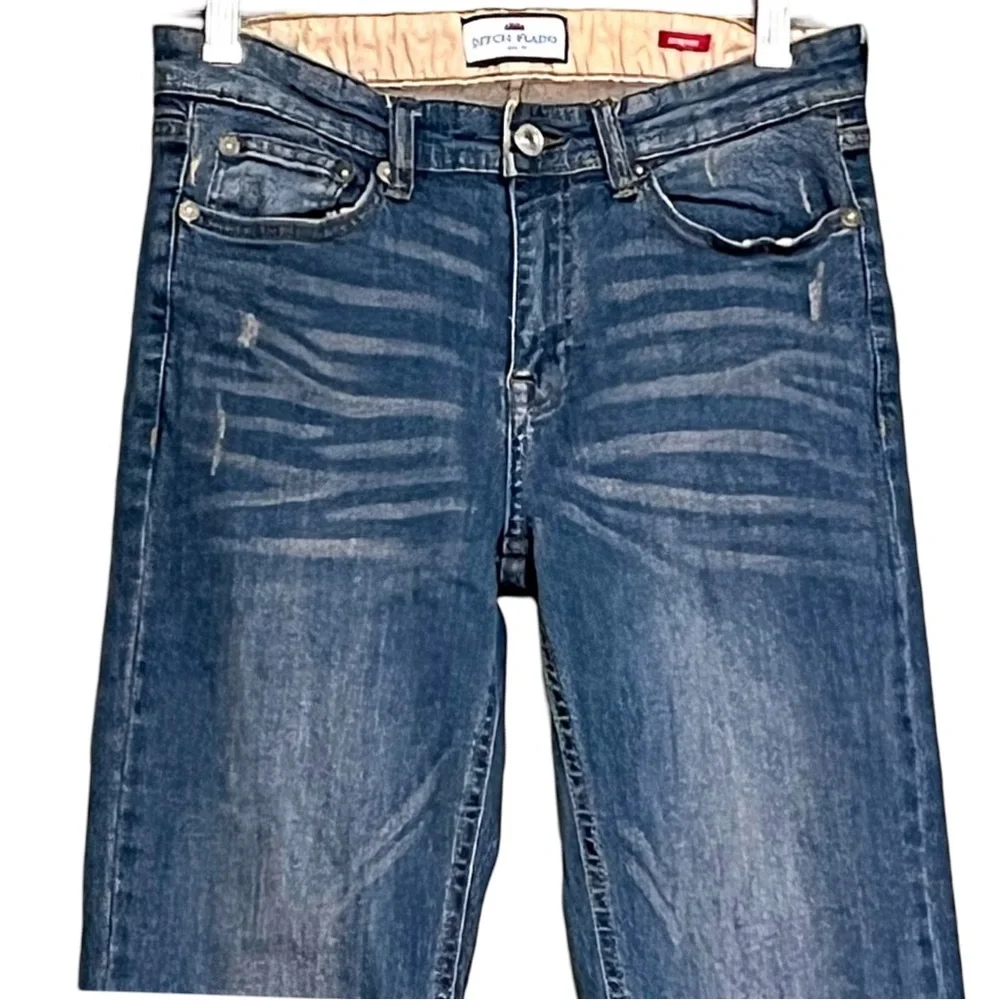Ditch Plains Boys Hidden Stretch Waist Jeans Strait Leg Size 14 Rugged Quality